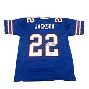 Fred Jackson Signed Custom Buffalo Bills Jersey XL-(Beckett COA)